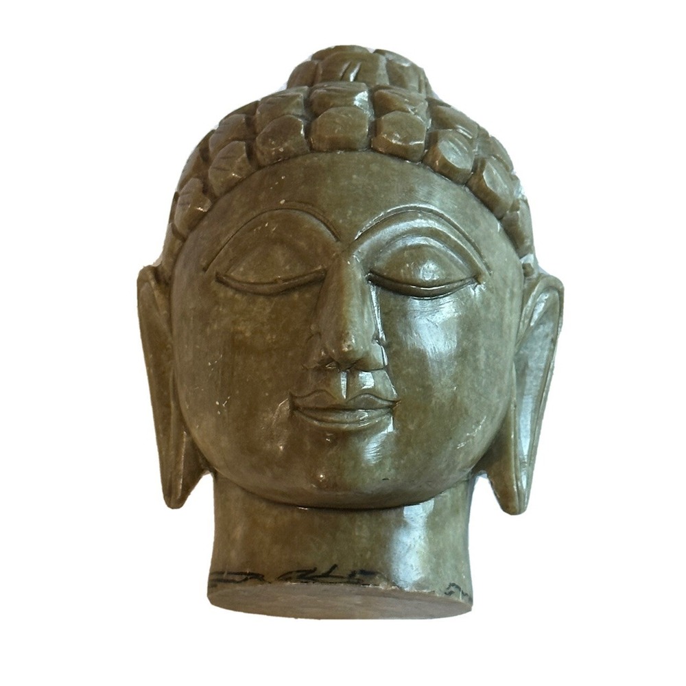 Buddha Head Statue Natural Hand‎ Crafted Meditating Art Decor